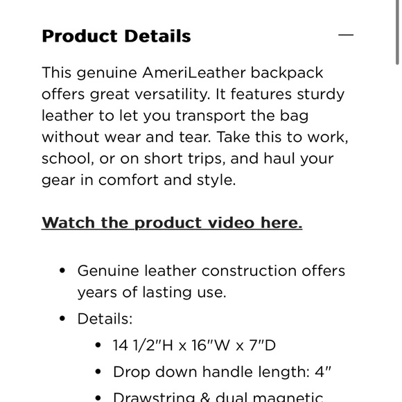 Women’s Ameri Leather Black Leather Backpack Purse - Picture 5 of 11